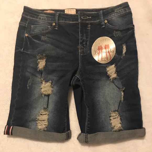 Elite Jeans Mid-Rise Bermuda - Picture 1 of 2
